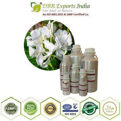 Pure Ginger Lily Absolute Oil via solvent Extraction